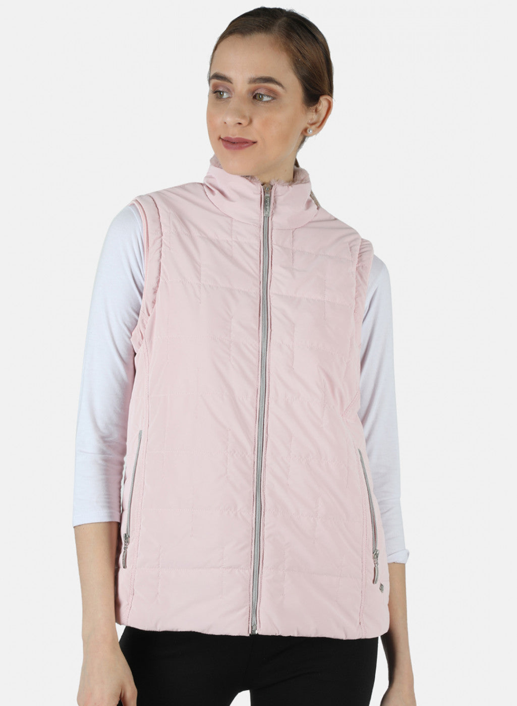 Women Pink Solid Jacket