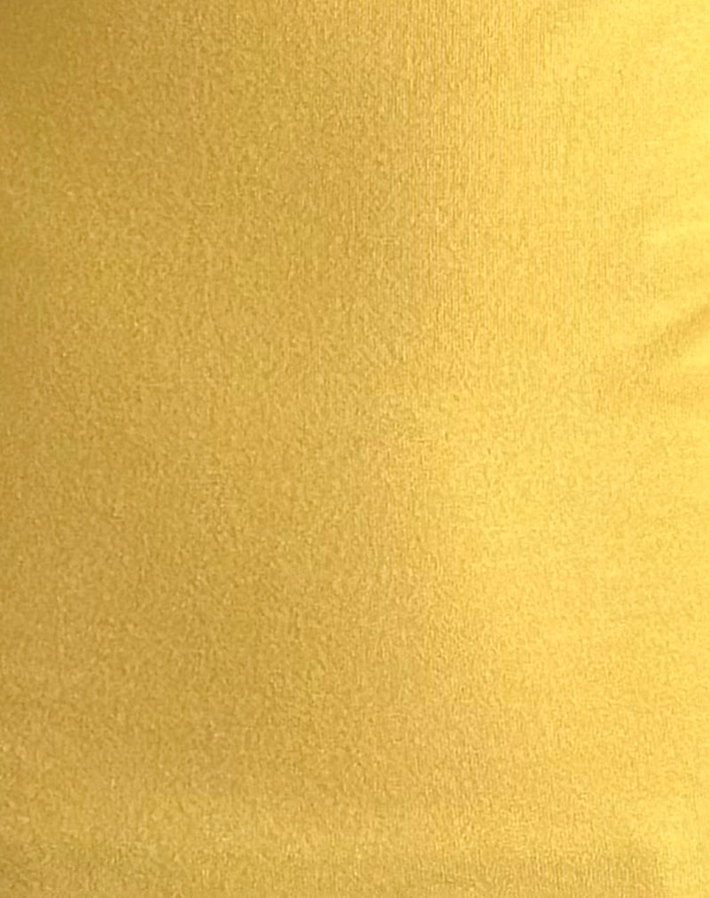 Solani Top in Yellow May with Deep Mahogony Binding