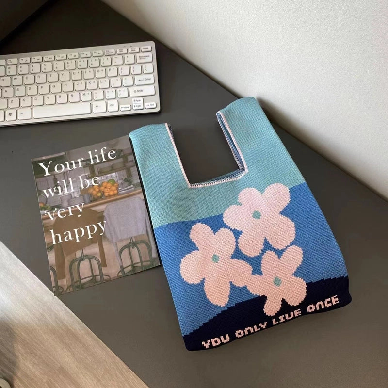 Women's Classic Style Floral Polyester Shopping Bags