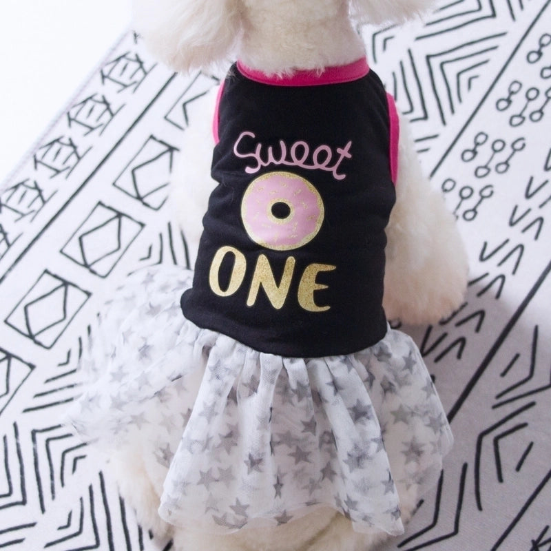 Fashion Pet Clothes Fluffy Mesh Sundress