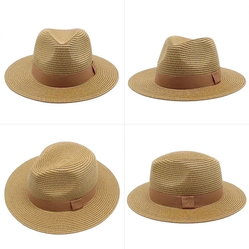 Unisex Minimalist Solid Color Flat Eaves Fedora Hat