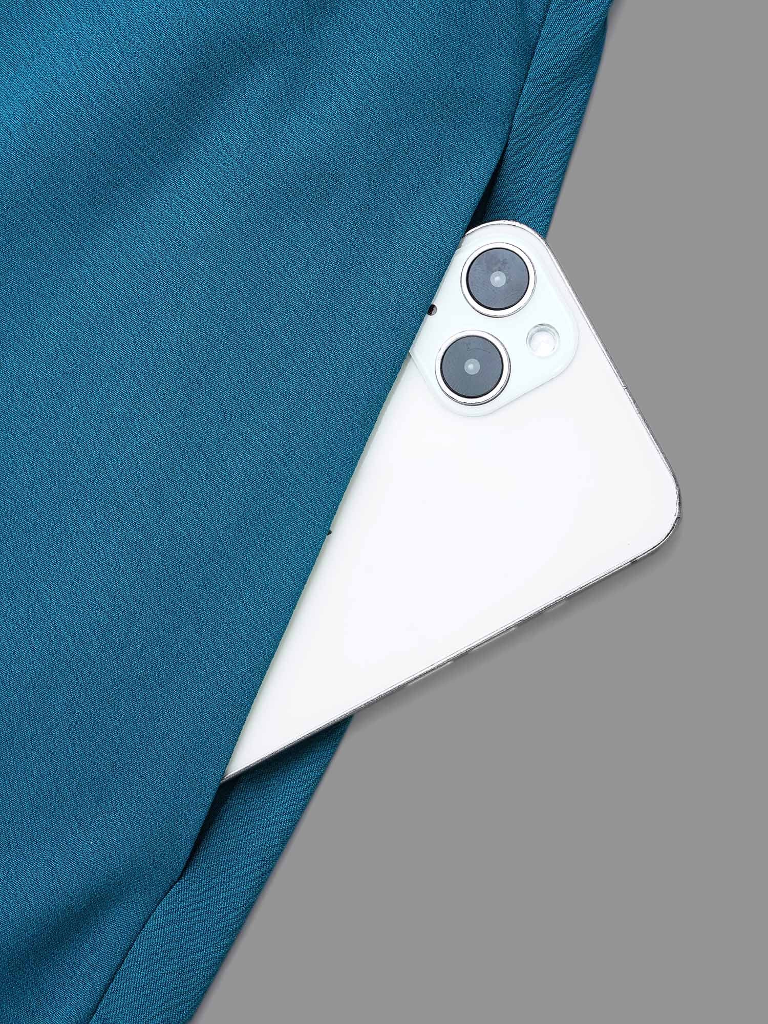 Adjustable Drawstring Asymmetrical Hem Textured Dress