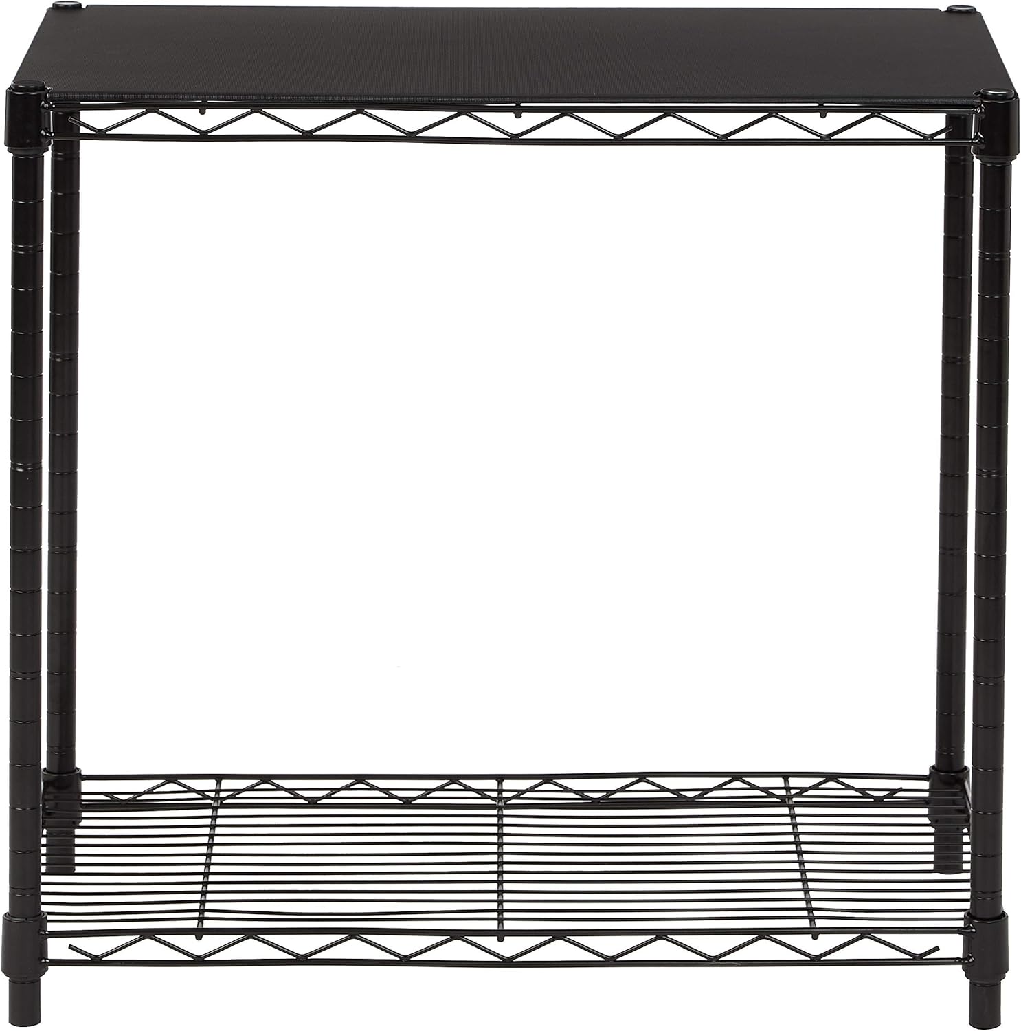 Amazon Basics 4-Shelf Steel Wire Storage Rack, Adjustable, Sturdy, Easy Assembly, 13.4 D x 23.2 W x 48 H in, Black