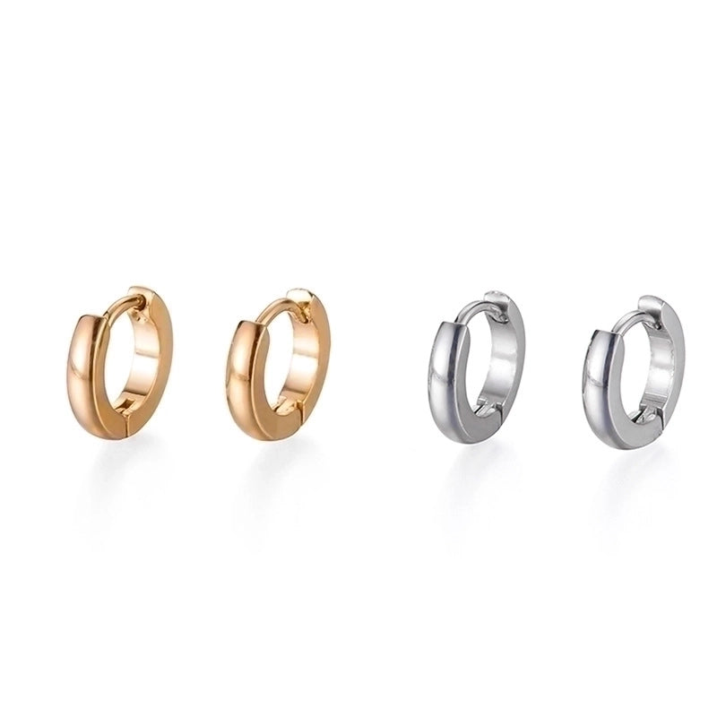 Minimalist Geometric Polishing Stainless Steel No Inlaid Stainless Steel Earrings