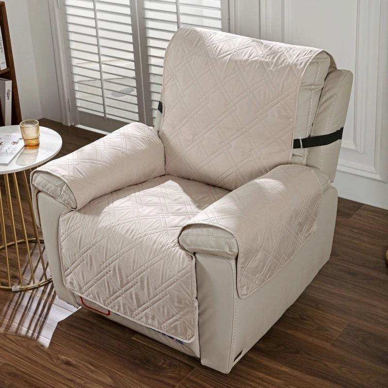 Quilted Recliner Sofa Cover Integrated Double-line Diamond Sofa Cover Non-slip Waterproof Sofa Cushion