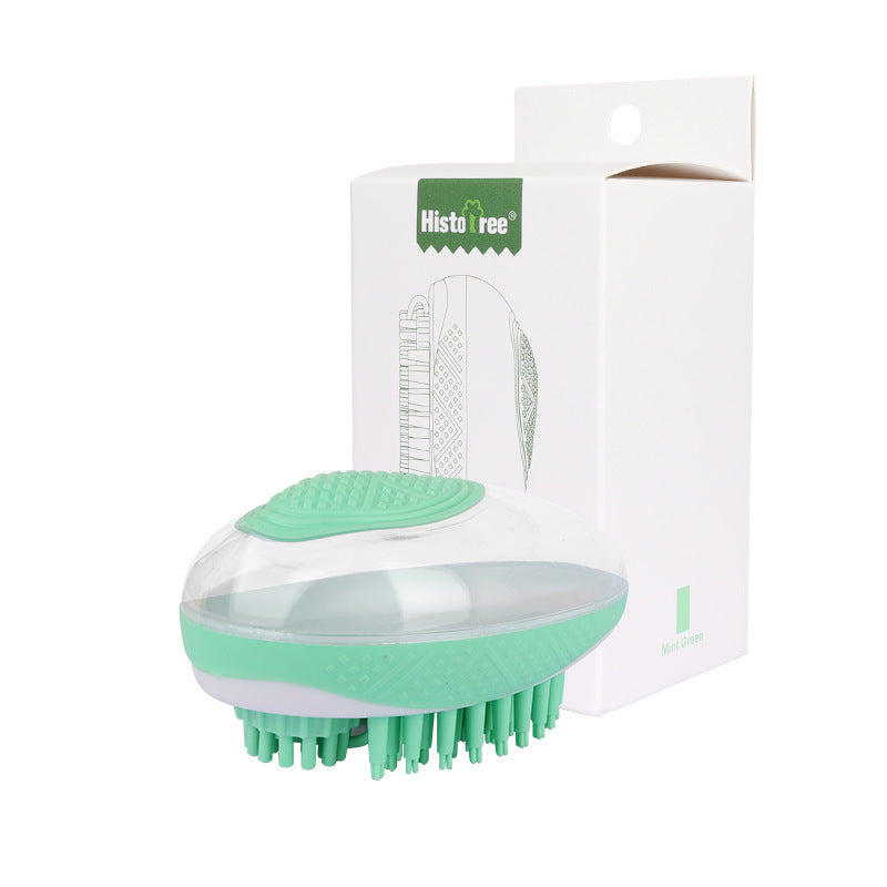 2-in-1 Pet Bath & Grooming Brush - Soft Silicone Dog and Cat Massage Comb