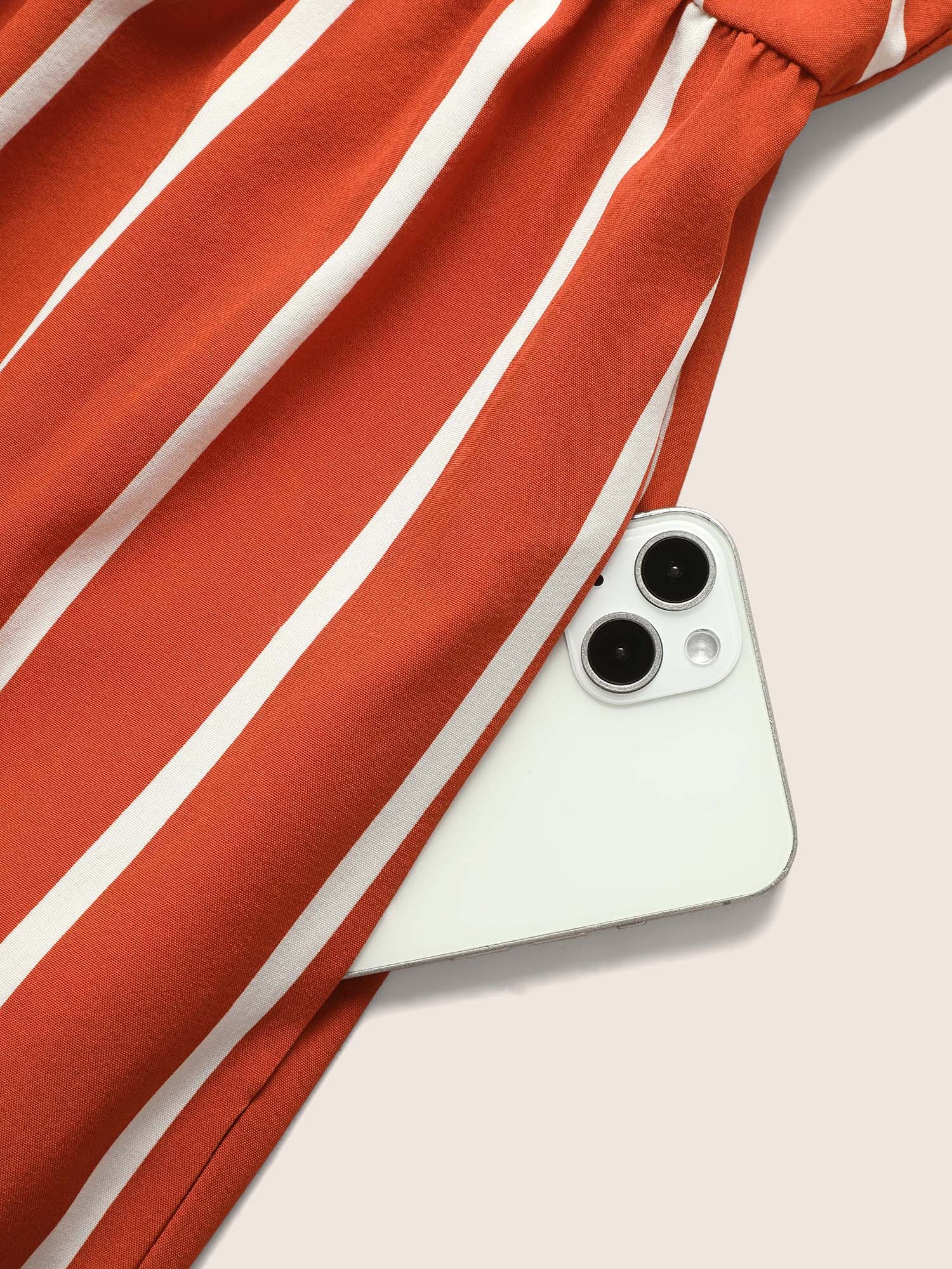 Contrast Striped V Neck Adjustable Straps Jumpsuit