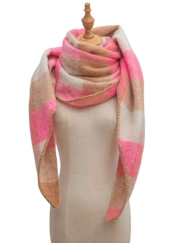 Women's Casual Minimalist Lattice Polyester Scarf