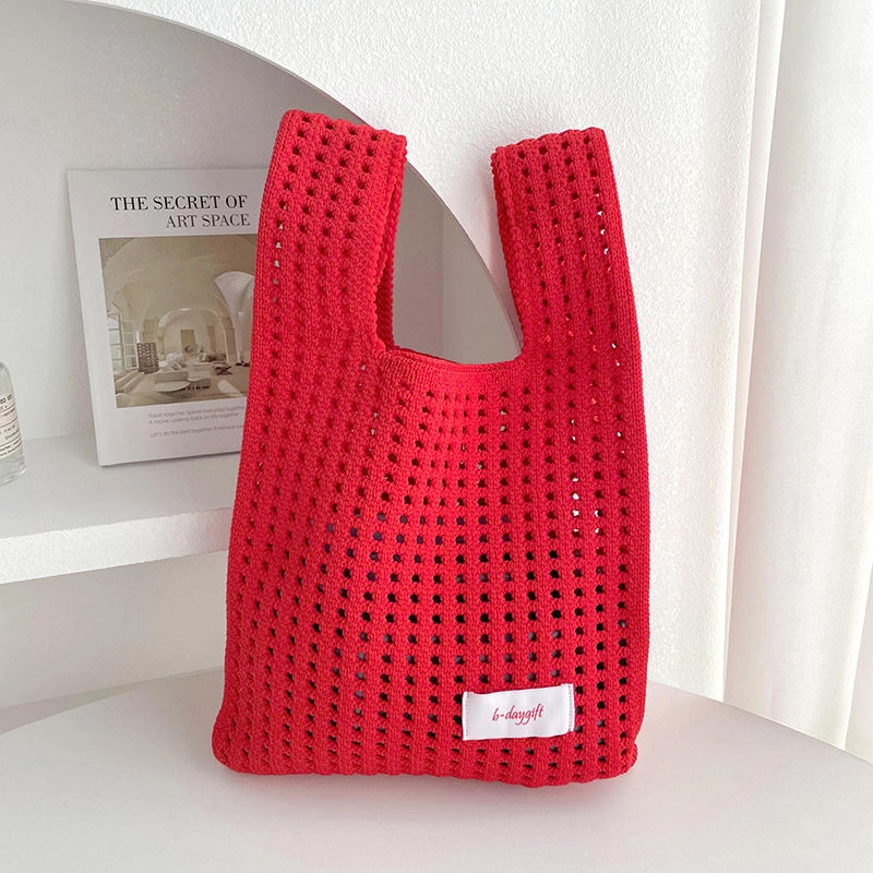 Women's Medium Polyester Solid Color Basic Classic Style Square Open Tote Bag