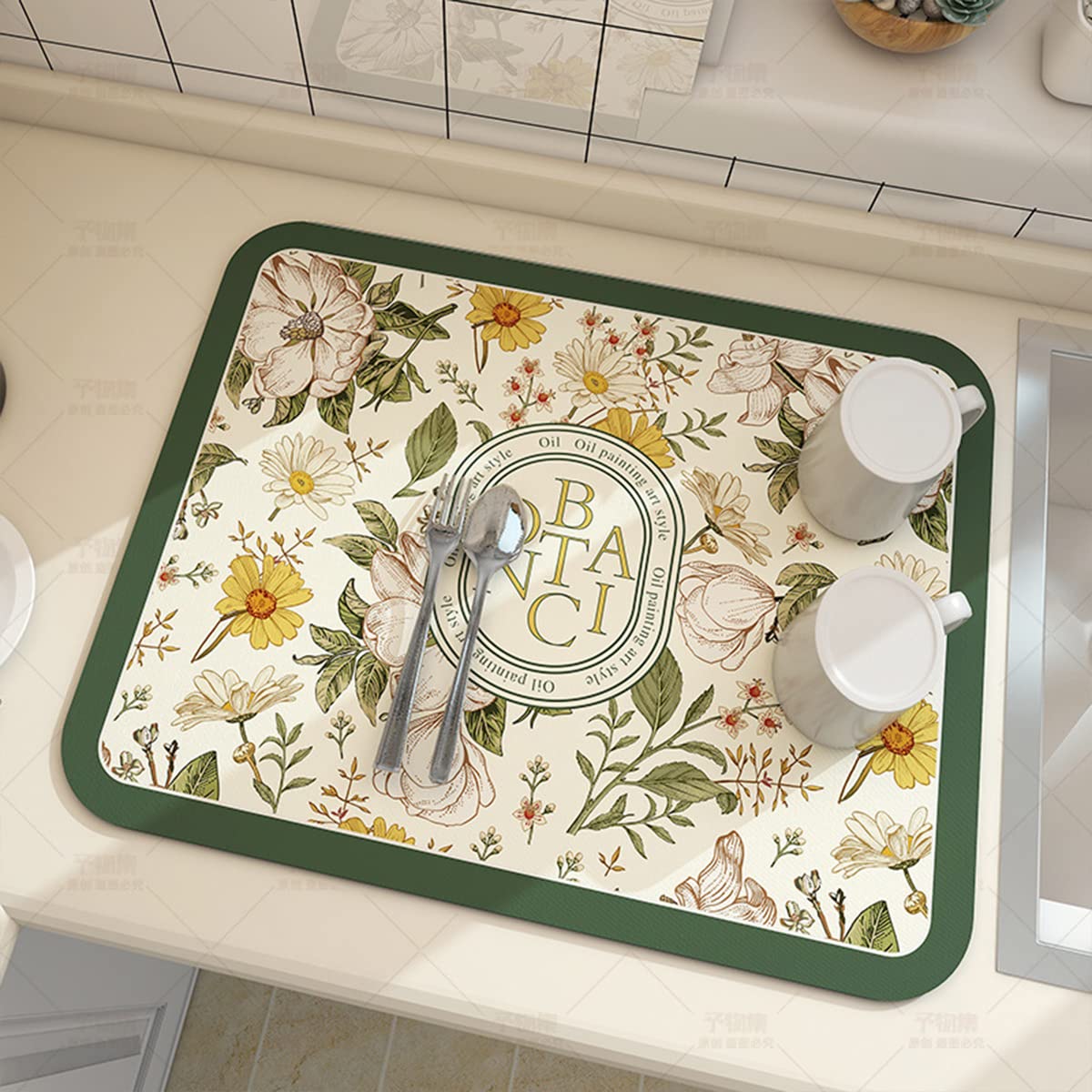 Fantasy Style Draining Mat for Kitchen & Bathroom