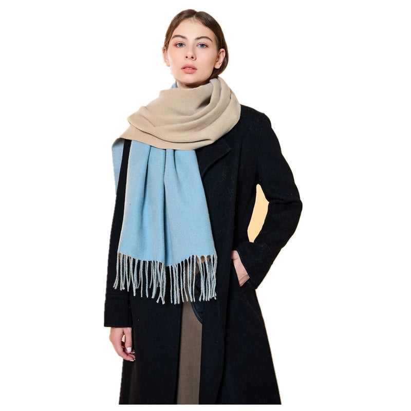 Unisex Sweet Minimalist Solid Color Imitation Cashmere Polyester Scarf