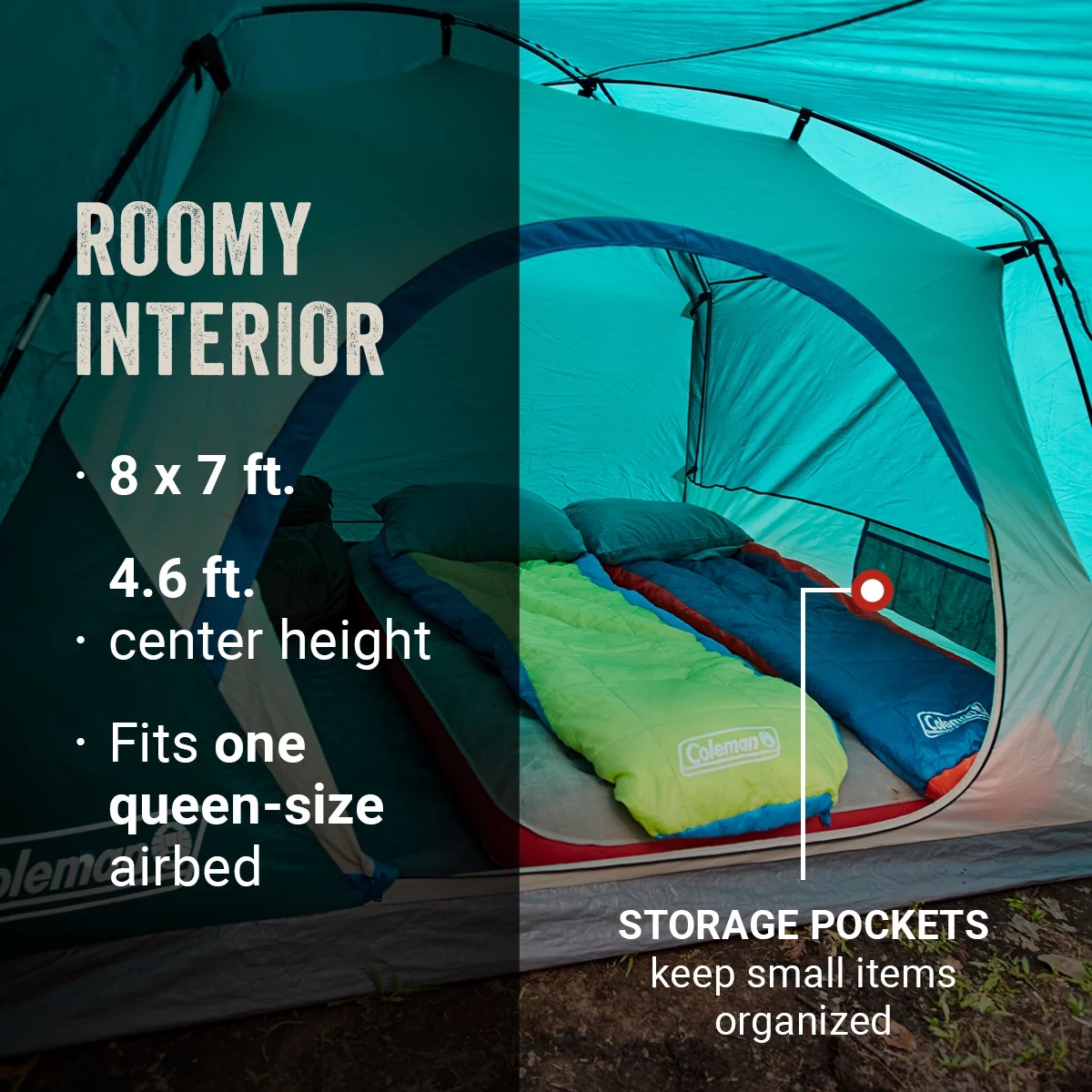 Skydome™ 4-Person Camping Tent with Full-Fly Vestibule, Evergreen