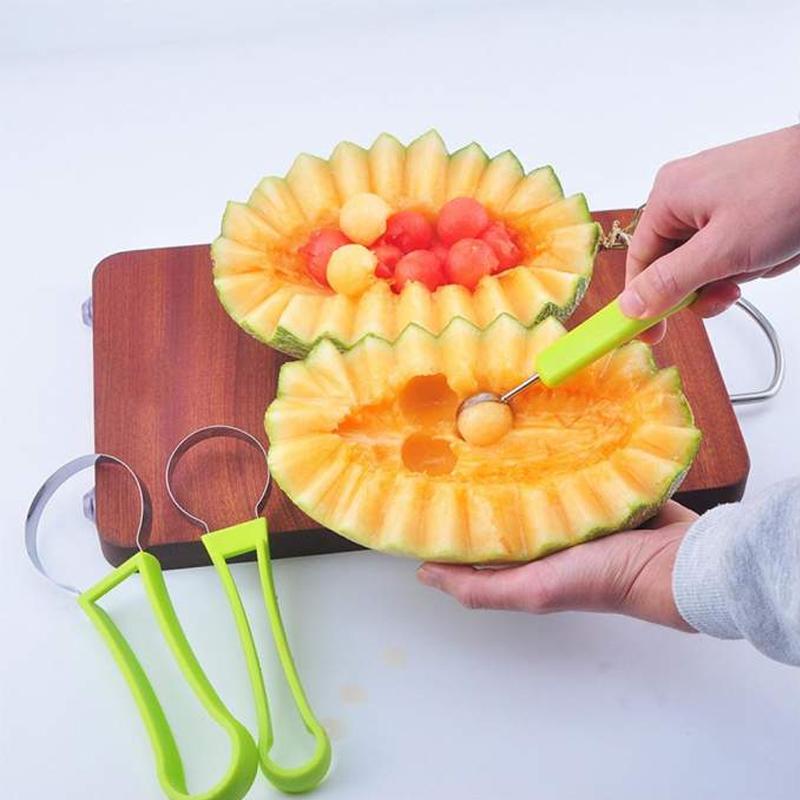 4 In 1 Stainless Steel Fruit Melon Baller Scooper Set