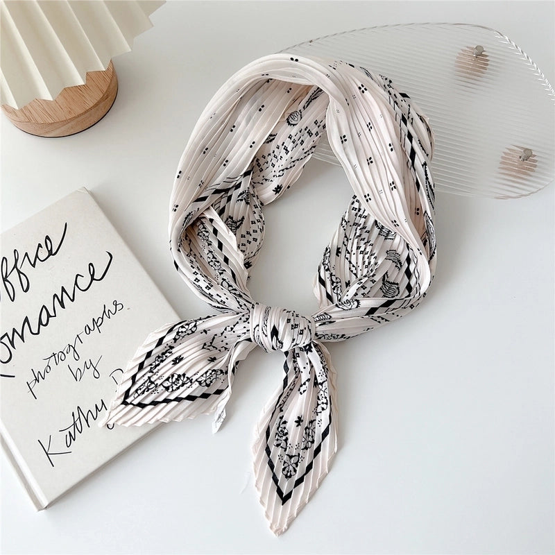 Women's Elegant Printing Polyester Printing Silk Scarf