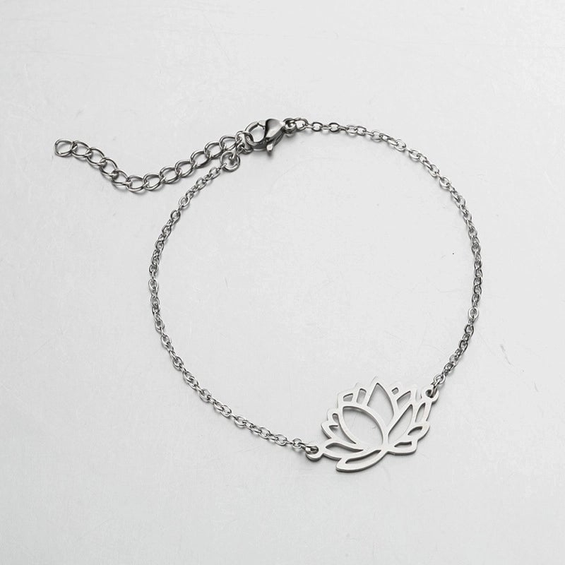 Fashion Leaf Star 201 Stainless Steel 18K Gold Plated Bracelets In Bulk
