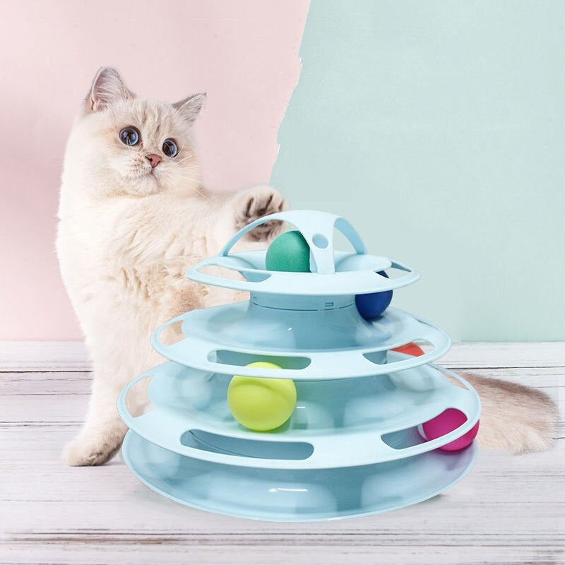 Four-Layer Cat Toys Turntable Ball