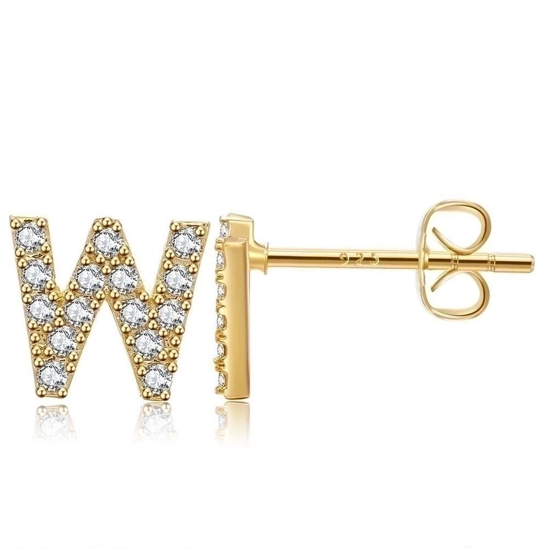 Ethnic Style Letter Copper Earrings Ear Studs