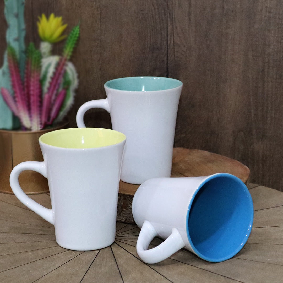 Yellow Blue Porcelain Mugs