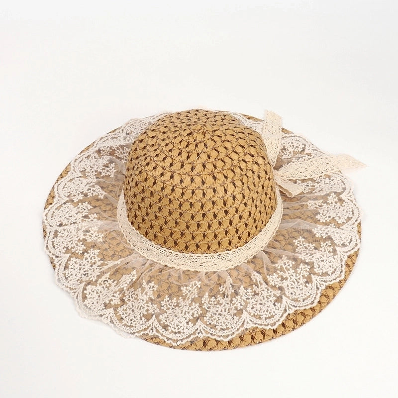 Women's Minimalist Solid Color Big Eaves Straw Hat