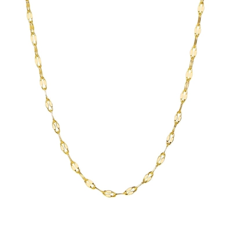 201 Stainless Steel 18K Gold Plated Minimalist Plating Solid Color Necklace