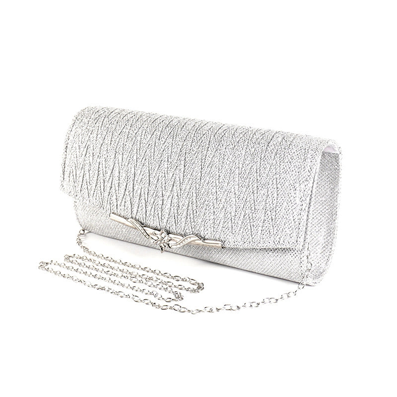 Gift Bag Chain Bag Women's Dinner Banquet Bag Women's Dinner Banquet Bag Solid Color Clamshell Wedding Banquet Bag
