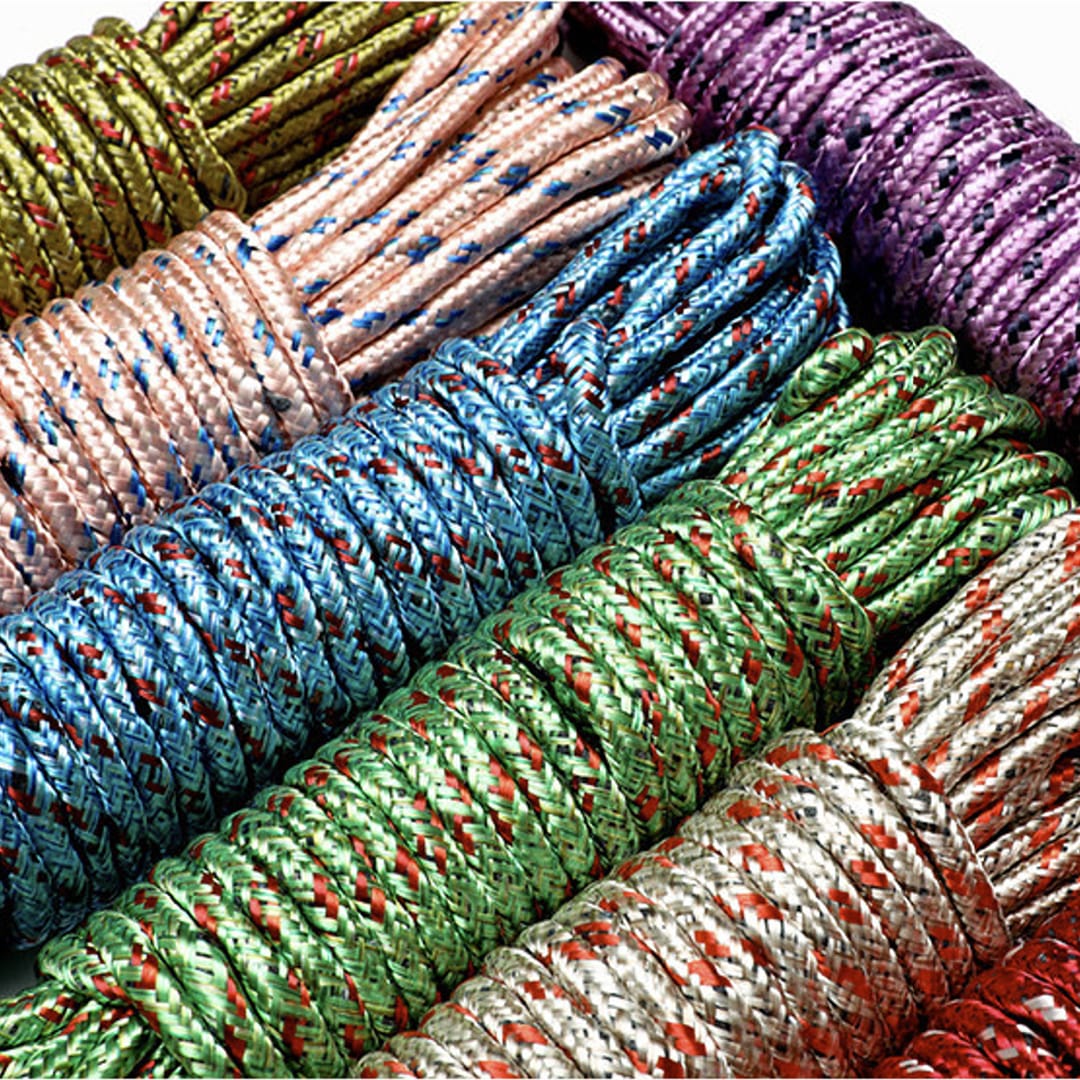 Multi Color Clothesline . Nylon Braided Rope