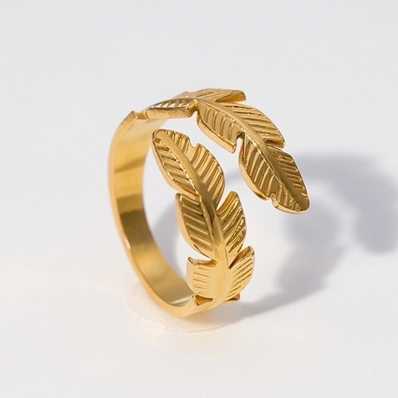 Casual 304 Stainless Steel 18K Gold Plated Plating Stainless Steel Rings