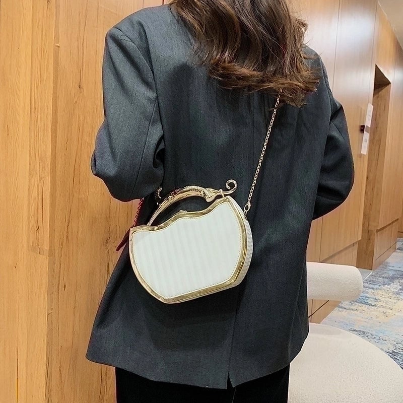 Women's Medium Pu Leather Animal Solid Color Streetwear Lock Clasp Handbag Crossbody Bag