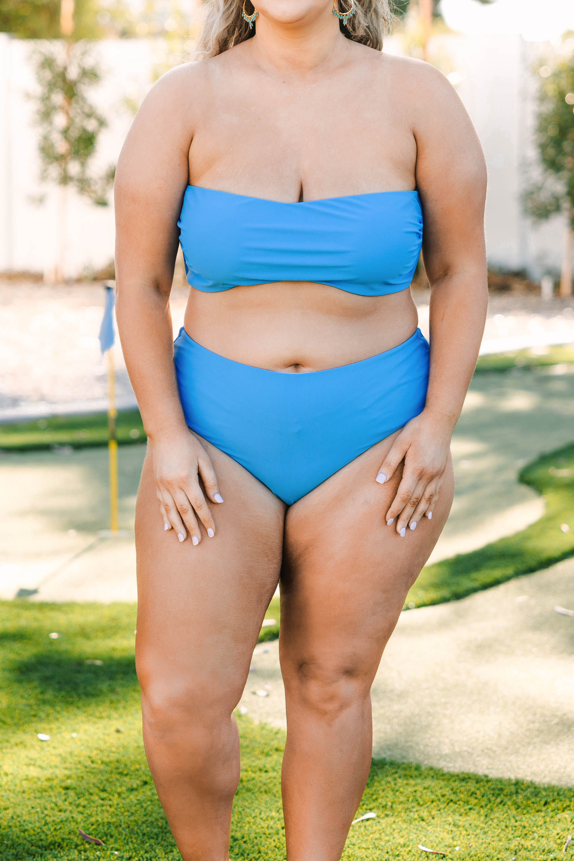 Beach Boo Swim Top. Blue