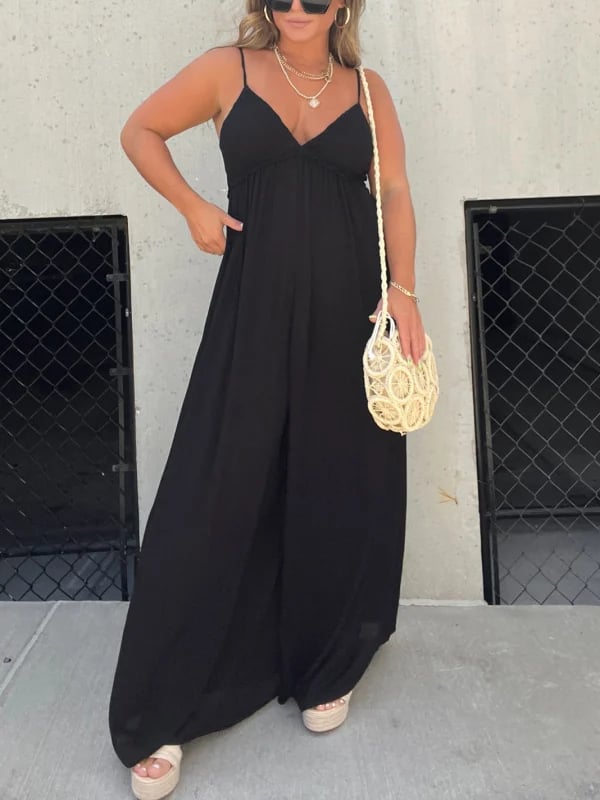 🔥 July Big Sales Save 49% OFF🔥V-Neck Effortless Wide Leg Jumpsuit