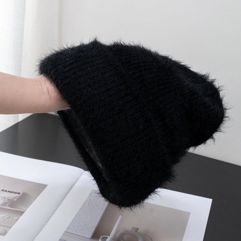 Women's Cute Sweet Minimalist Solid Color Eaveless Wool Cap