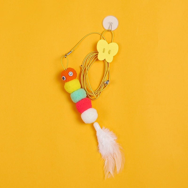 Cat Toy Hanging Door Pet Cat Felt Toy Retractable Catnip Hanging Cat Toy