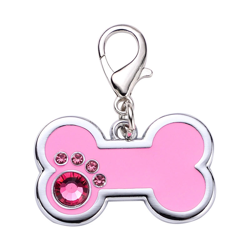 Modern Style Alloy Paw Print Pet Accessories Nameplate