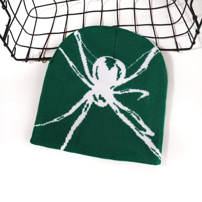 Unisex Hip-Hop Vintage Style Spider Eaveless Wool Cap