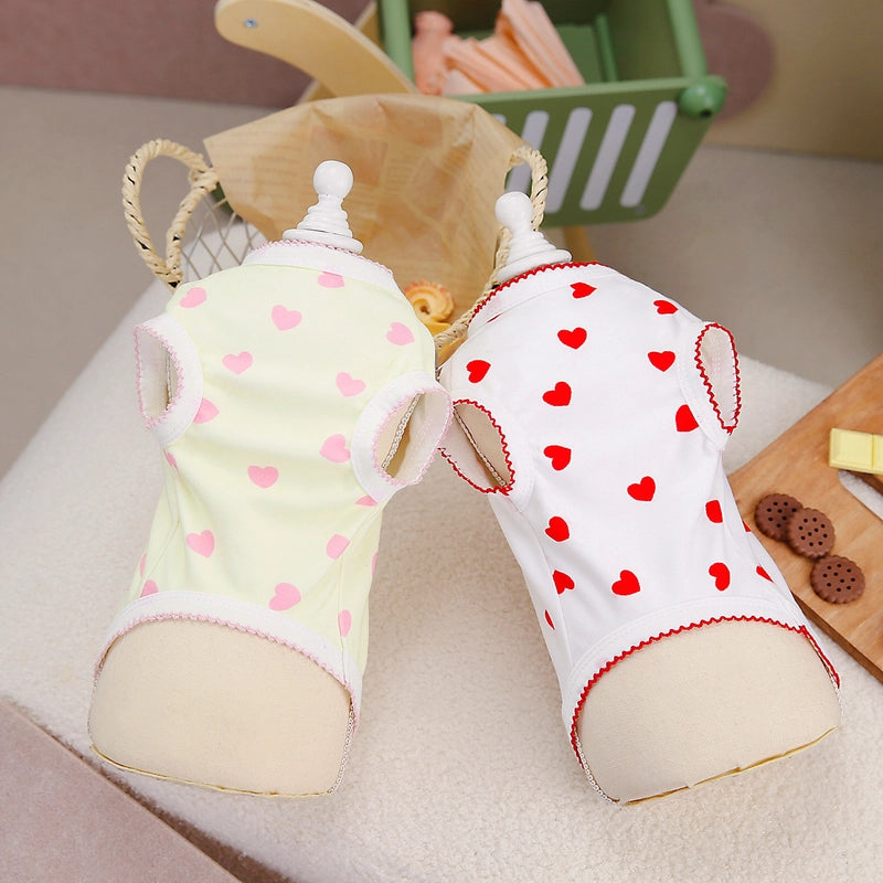 Casual Polyester Heart Shape Pet Clothing