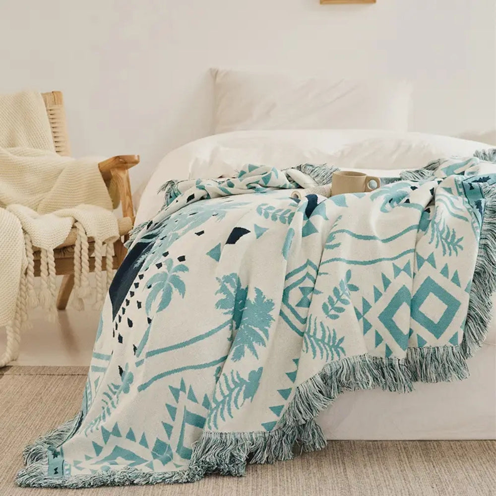 Geometric Knit Blanket