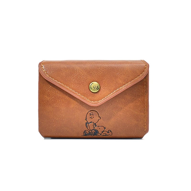 Women's All Seasons Pu Leather Cartoon Character Solid Color Minimalist Classic Style Square Buckle Card Holder Coin Purse