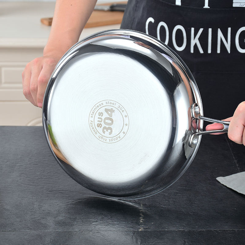 304 Stainless Steel 3-layer Steel Frying and Wok Pans