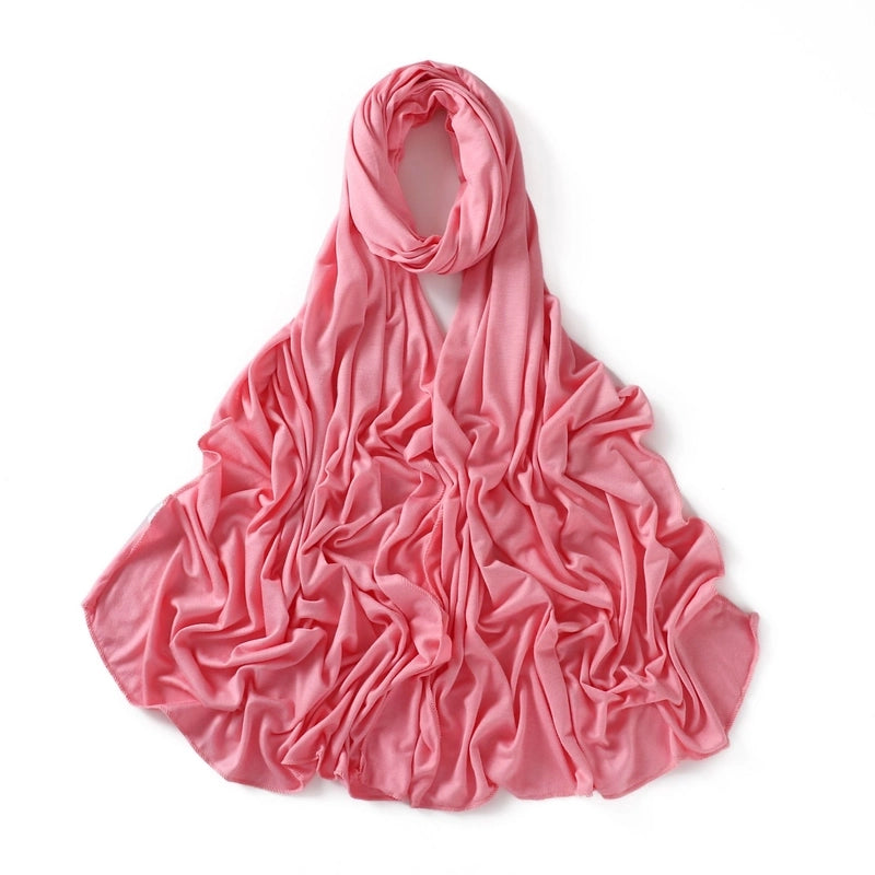 56 Color Optional Jersey Solid Color Mercerized Cotton Scarf Modal Long Scarf Jersey Cover Head Turban