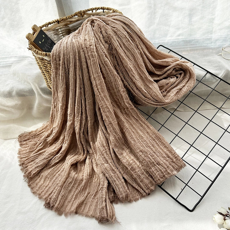 Women's Casual Minimalist Solid Color Viscose Fiber Scarf