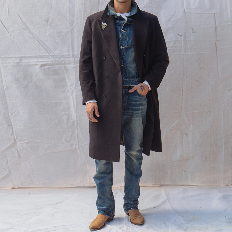 Classic 14oz Cotton Selvedge Denim Straight Leg Pants