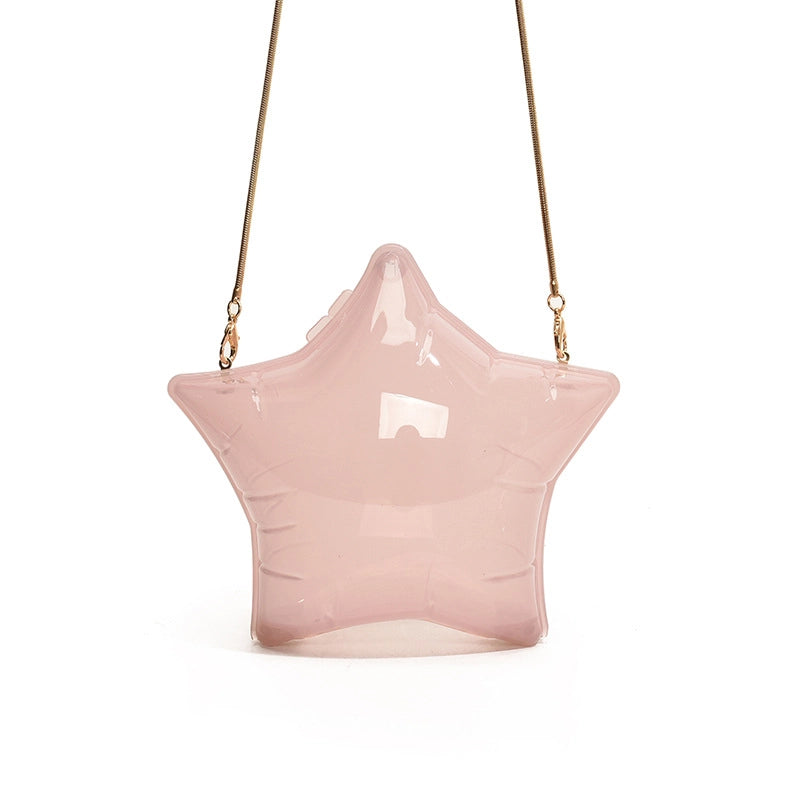 Women's PVC Solid Color Streetwear Lock Clasp Shoulder Bag