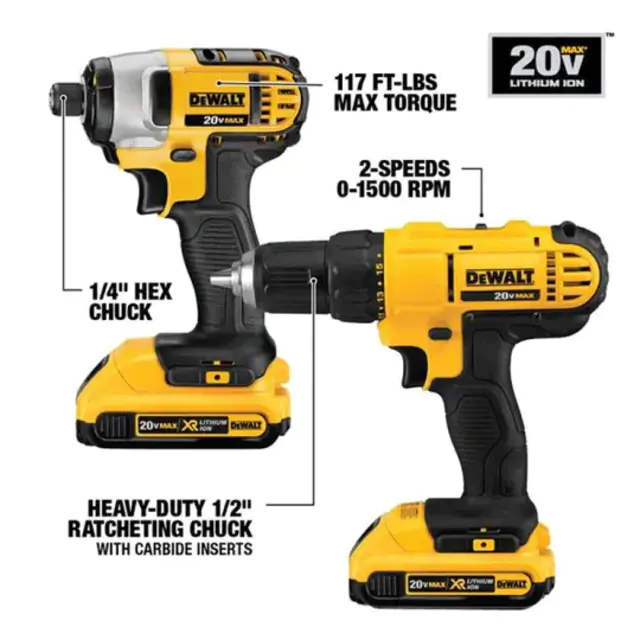 💥Clearance Sale🔥DEWALT BEST 20 VOLT MAX LITHIUM ION CORDLESS COMBO KIT (24 TOOLS)