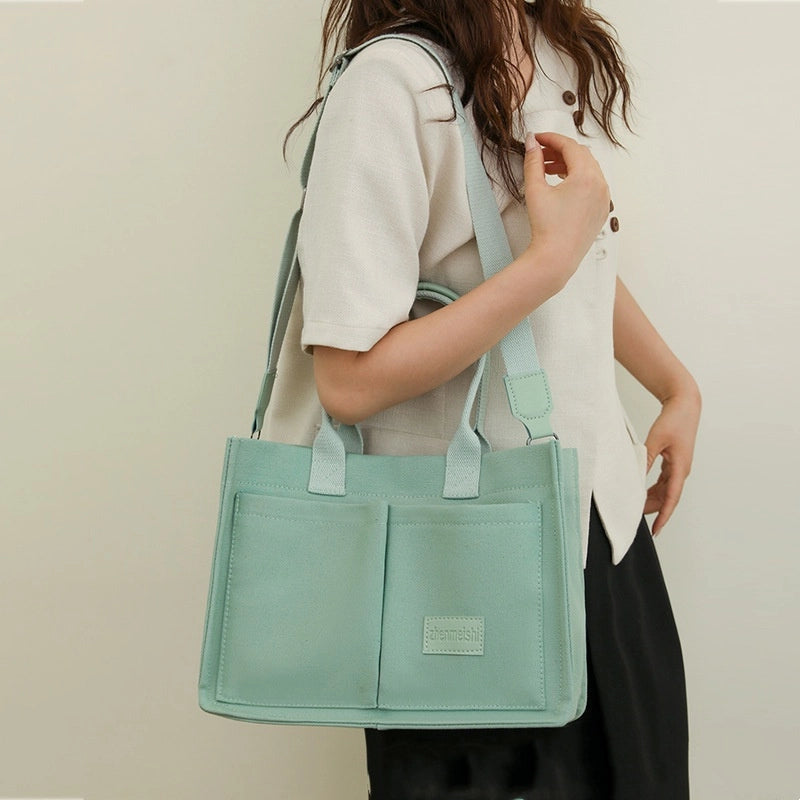 Casual Large Capacity Hand Canvas Popular Bag New Fashionable Tote Bag Casual Shoulder Bag