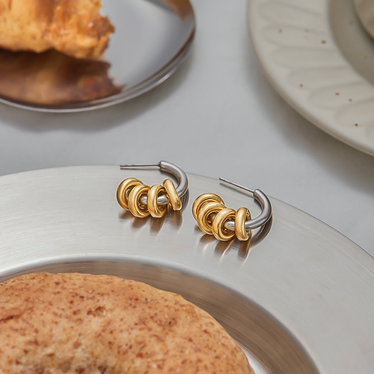 Stainless Steel C-Shaped Earrings Titanium Steel Earring