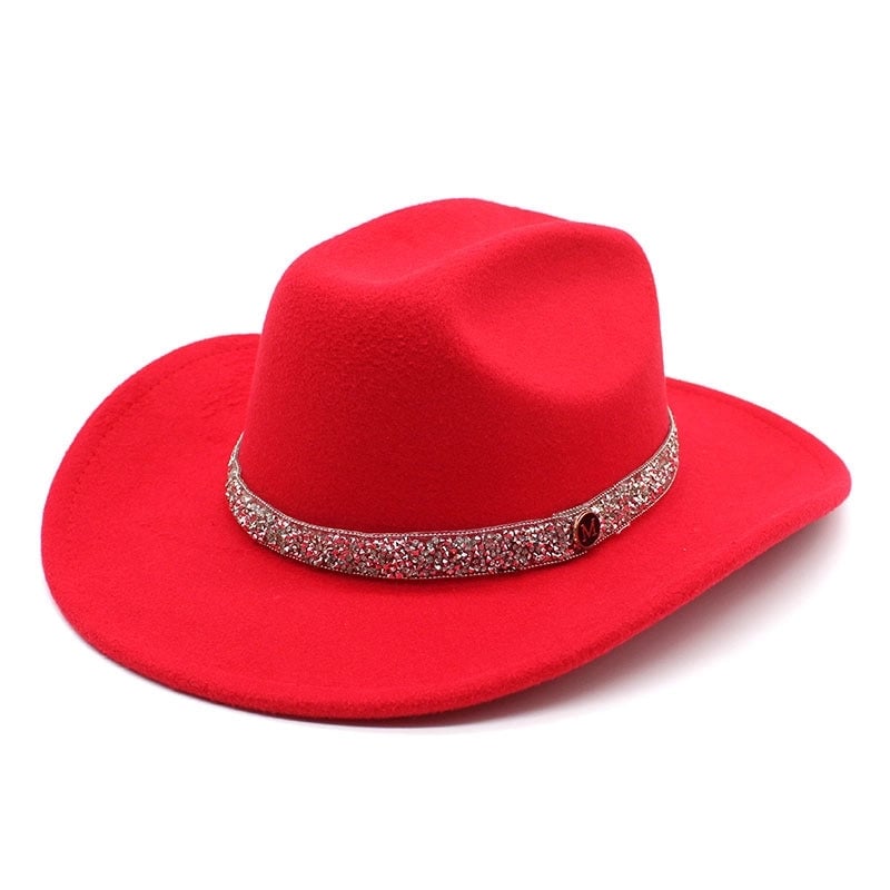 Felt Top Hat Curved Edge Classic Belt Buckle Panama Hat Gentleman Hat Curling Sun Protection Sun Hat