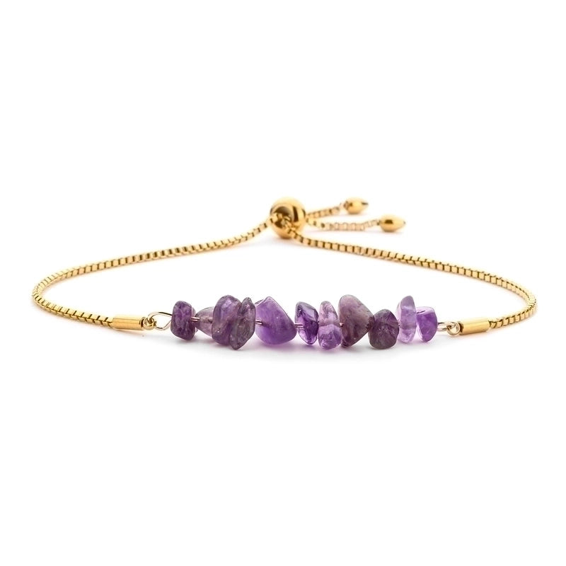 Casual Irregular Stainless Steel Natural Stone Bracelets In Bulk