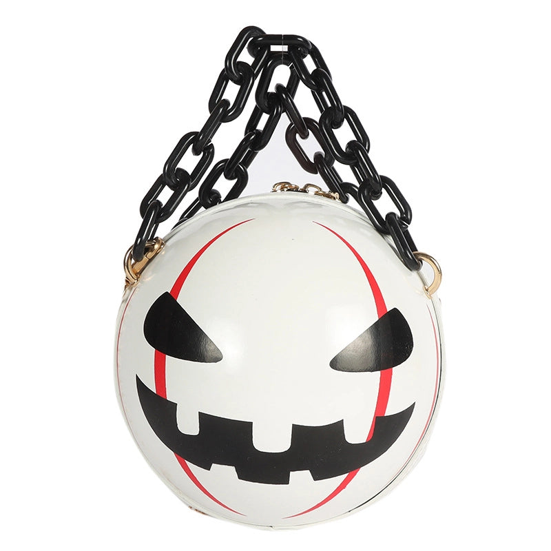 Halloween Women's Pu Leather Pumpkin Cute Zipper Shoulder Bag