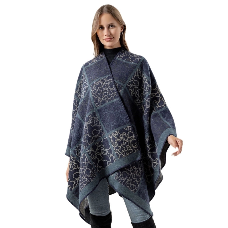 New Hot Sale Shawl Men's And Women's Retro High-grade Scarf Air-conditioned Room Warm Nap Cloak