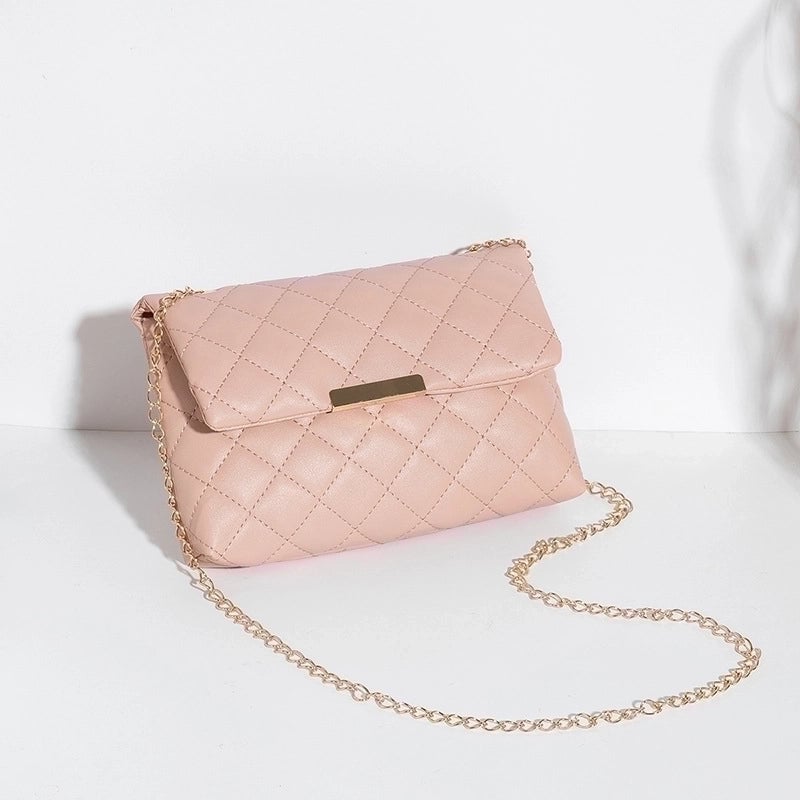 Women's Small Pu Leather Solid Color Fashion Square Magnetic Buckle Crossbody Bag